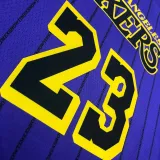 2018 LA Lakers JAMES # 23 Purple Stripe Limited Edition NBA Jerseys Hot Pressed