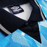 1990 England Away Blue Retro Soccer Jersey