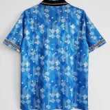 1990 England Away Blue Retro Soccer Jersey