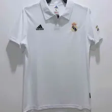 2002/03 RM White Home Retro Soccer Jersey
