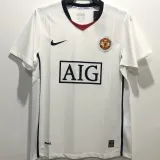 2008/2009 M Utd Away White Retro Soccer Jersey