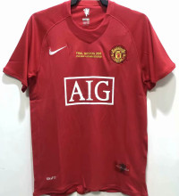 2007-08 M Utd home Red Retro Soccer Jersey UCL Version 欧冠版