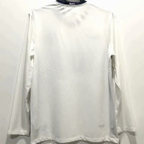 2008/09 M Utd Away White Retro UCL Version Long Sleeve Retro Soccer Jersey (胸前有绣欧冠决赛小字）