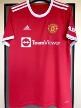 2021/22 M Utd 1:1 Quality Home Red Fans Soccer Jersey