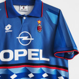 1995/96 AC Milan Away Blue Retro Soccer Jersey
