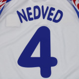 1996 Czech Away White Retro Soccer Jersey