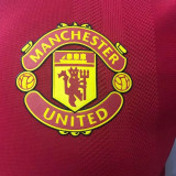 2021/22 M Utd Home Red Retro Player Version Soccer Jersey