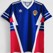 1990 Yugoslavia Home Blue Red Retro Soccer Jersey