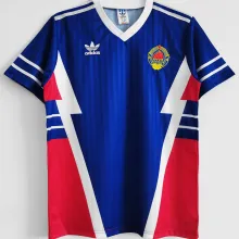 1990 Yugoslavia Home Blue Red Retro Soccer Jersey