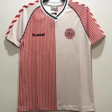 1986 Denmark Away Retro Soccer Jersey