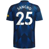 2021/22 M Utd 1:1 Quality Third Dark Blue Fans Soccer Jersey