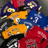 PIPPEN # 33 Bulls Red Mitchell Ness Retro Jerseys