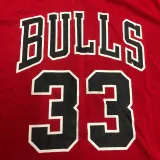 PIPPEN # 33 Bulls Red Mitchell Ness Retro Jerseys