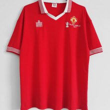 1977 M Utd Home Red Retro Soccer Jersey