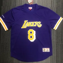 BRYANT # 8 Lakers Purple Mitchell Ness Retro Jerseys