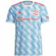 2021/22 M Utd 1:1 Quality Away Blue White Fans Soccer Jersey