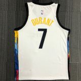 2021 Nets DURANT #7 City Edition White NBA Jerseys Hot Pressed