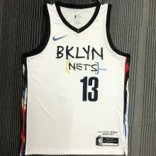 2021 Nets HARDEN #13 City Edition White NBA Jerseys Hot Pressed