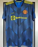 2021/22 M Utd 1:1 Quality Third Dark Blue Fans Soccer Jersey