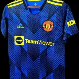 2021/22 M Utd 1:1 Quality Third Dark Blue Fans Soccer Jersey