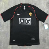RONALDO #7 2007-08 M Utd Away Black Retro Jersey 英超字体带06/07英超双金章 ★★