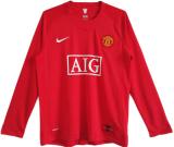 2007-08 M Utd Home Red Long Sleeve Retro Jersey League Version联赛版