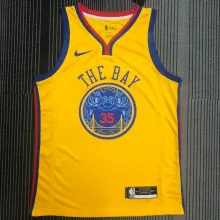 2018 Warriors DURANT #35 The Bay NBA Jerseys Hot Pressed