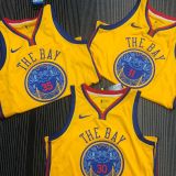 2018 Warriors DURANT #35 The Bay NBA Jerseys Hot Pressed