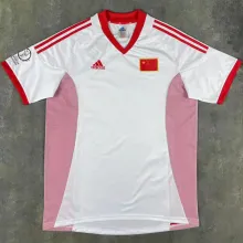 2002 China Away White Retro Soccer Jersey