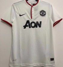 2013/14 M Utd Away White Retro Soccer Jersey