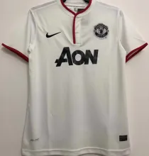 2013/14 M Utd Away White Retro Soccer Jersey