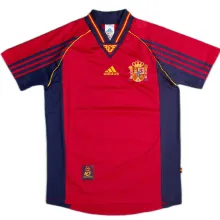 1998 Spain Home Red Retro Soccer Jersey