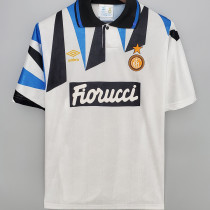 1991/93 In Milan Away White Retro Soccer Jersey