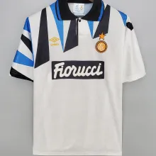1991/93 In Milan Away White Retro Soccer Jersey