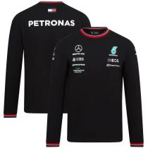 2022 Mercedes AMG Petronas F1 Black Long Sleeve Team T-Shirt