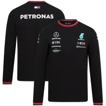 2022 Mercedes AMG Petronas F1 Black Long Sleeve Team T-Shirt