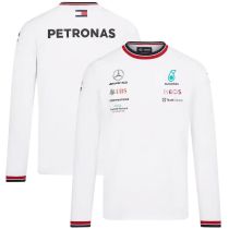 2022 Mercedes AMG Petronas F1 White Long Sleeve Team T-Shirt