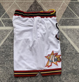 76ers White Four Bags NBA Pants