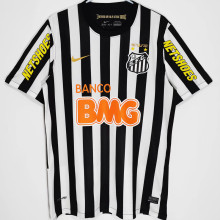 2012/13 Santos Away Black White Retro Soccer Jersey