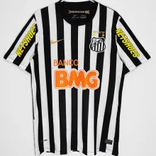 2012/13 Santos Away Black White Retro Soccer Jersey