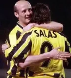 1998-1999 Lazio Third Yellow Retro Soccer Jersey