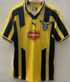 1998-1999 Lazio Third Yellow Retro Soccer Jersey