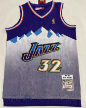 1996/97 Jazz MALONE #32 Snow Mountain Edition Purple Mitchell Ness Retro Jerseys 刺绣