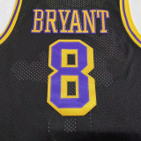1996/97 Lakers Bryant #8 Black Mitchell Ness Retro Jerseys 刺绣