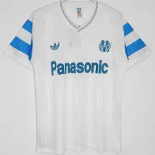 1990 Marseille Home White Retro Soccer Jersey