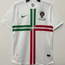 2012 Portugal Away White Retro Soccer Jersey