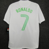 2012 Portugal Away White Retro Soccer Jersey