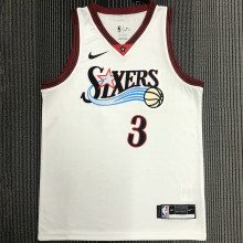 76ers IVERSON #3 Retro White NBA Jerseys