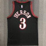 76ers IVERSON #3 Retro Black NBA Jerseys