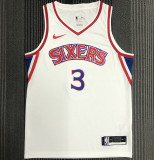 76ers IVERSON #3 Retro White NBA Jerseys